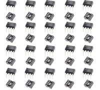Youmile 20 pièces JRC4558D NJM4558D Double amplificateur opérationnel à faible bruit et haute performance audio, prise directe DIP-8 IC puce de précision + 20 pièces DIP-8 IC socket