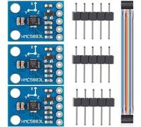 Youmile 3 pièces Capteur magnétique à trois axes GY-273 QMC5883L Boussole à trois axes Capteur magnétomètre 3V-5V Capteur magnétique directionnel avec câble de connexion mâle et femelle pour Arduino