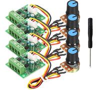 Youmile 4 pcs DC PWM Controller Module de contrôleur de vitesse de moteur à courant continu 1,8 V à 15 V 2A Potentiomètre rotatif Réglage de la vitesse 1803BW B100K avec tournevis