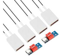 Youmile 4 pièces Élément chauffant PTC Plaque chauffante Noyau chauffant électrique Température constante CA/CC 12 V/230 ℃/3-12 W Coque en aluminium avec module de leurre à tension réglable PD/QC