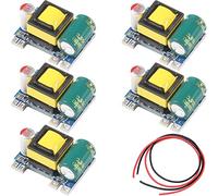 Youmile 5 pcs AC-DC 5V 700mA 3.5W Module Buck Module d'alimentation à découpage isolé Régulateur Buck Convertisseur 220V à 5V avec câble rouge et noir