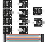 Youmile 5 pcs Module de capteur récepteur IR numérique 38 kHz + 5 pcs Module de capteur émetteur IR 38 kHz, kit combiné de capteur infrarouge avec câble DuPont pour Arduino
