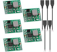 Youmile 5 pcs MP1584EN Mini DC-DC Buck Converter module sortie fixe 5V 3A Module d'alimentation avec 5 pcs USB femelle câble double noyau, pour l'alimentation de l'appareil de bricolage