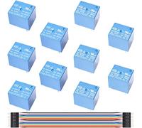 Youmile 5 pcs PCB Relais SRD-5VDC-SL-C Relais de Puissance + 5 pcs PCB Relais SRD-12VDC-SL-C Relais de Puissance avec DuPont Câble pour Arduino 5 Broches Mini Power Bobine Relais