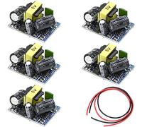 Youmile 5 pièces AC-DC 5V 700mA 3.5W module Buck alimentation convertisseur abaisseur Module avec câble rouge et noir
