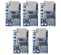 Youmile 5Pack TF Carte Décodeur MP3 Module d'amplificateur 2W Alimentation 3.7V / 5V Prise en charge de la radio FM Mode audio