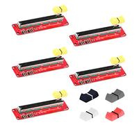 Youmile 5PCS 10K potentiomètre à glissière logarithmique capteur analogique 3.3V 5V Module de potentiomètre à glissière à double sortie pour Arduino avec capuchon de potentiomètre 4 pièces