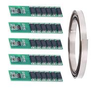 Youmile 5PCS 1S 15A 3.7V 6MOS Carte de Protection de Batterie au Lithium 18650 Module de Chargeur BMS Carte de Protection de Carte PCB pour Cellule de Batterie au Lithium Li-ION avec Bande de Nickel