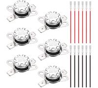 Youmile 6 pièces KSD301 40°C / 104°F Thermostat interrupteur de température 250V 10A normalement fermé NC interrupteur de commande thermique pour micro-ondes avec borne à sertir 12 pièces avec fil