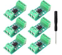 Youmile 6 pièces Module d'isolation optocoupleur 1 canal 12 V, carte convertisseur de signal opto-isolateur avec bornes à vis, voyant LED, déclencheur haut/bas, avec tournevis