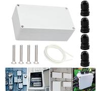 Youmile Electronic Project Box 158 x 90 x 60 mm Boîtier de jonction en plastique ABS étanche IP65 pour jonction extérieure avec presse-étoupe PG7