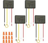 Youmile Gradateur tactile 3 voies Module de capteur de lampe de bureau Module de commande One On One Off Mode Kit de réparation de gradateur de remplacement avec capuchons de câblage, lot de 4