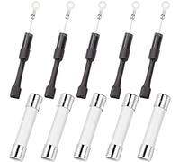 Youmile Lot de 5 diodes micro-ondes CL04-12 haute tension unidirectionnelle 0,5 A 12 KV compatibles pour WB27X10597 W10492276 + 5 fusibles micro-ondes tube céramique 20 A 250 V fusible 6 x 30 mm