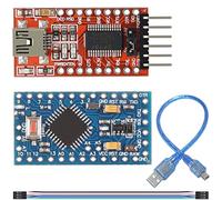 Youmile Module Adaptateur convertisseur série FT232RL 3.3V 5V Carte de Connexion TTL avec câble Mini vers USB Câble de Connexion pour Arduino