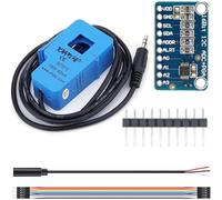 Youmile Transformateur de courant SCT-013-000 Transformateur CA divisé 100A 50MA + Carte de conversion ADC ADS1115 avec câble de connexion Câble audio femelle pour la détection du courant