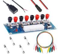 Youmile XH-M229 Carte de transfert ATX Module d'alimentation pour ordinateur de bureau 3,3 V 5 V 12 V Borne de sortie précise 24 broches avec fusible 20 A Câble USB/DC femelle câble pince crocodile
