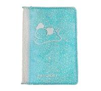 YOUNAFEN Étui holographique pour passeport de voyage - Cadeau mignon - En PVC - Unisexe, bleu, as pics show