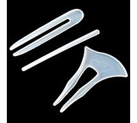 YOUNAFEN Lot de 3 moules transparents en silicone pour épingles à cheveux en résine époxy, fabrication de bijoux, loisirs créatifs
