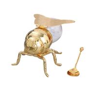 YOUNAFEN Luxueux pot de rangement pour miels, abeilles, miels, ornement décoratif, boîte d'assaisonnement, récipient de cuisine avec cuillère pour petit déjeuner