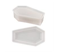 YOUNAFEN Moule en silicone 3D en forme de cercueil pour bougies, résine époxy, boîte de rangement, outils de plâtre, fournitures de fabrication de plâtre, antiadhésif, 126 x 76 x 36 mm, comme sur les