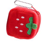 YOUNAFEN Porte-monnaie en forme de fruit - Petit porte-monnaie avec fermeture éclair - Mini sac pour écouteurs - Pochette pour clés - Pour adolescentes, filles et femmes, fraise, 8*6cm