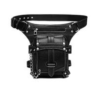 YOUNAFEN Sac banane pour homme en cuir synthétique style gothique