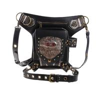 YOUNAFEN Sac banane steampunk gothique en cuir à bandoulière