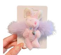 YOUNAFEN Sweet Girl Chouchou en peluche pour cheveux de lapin épais surdimensionné élastique en forme de donuts pour femme