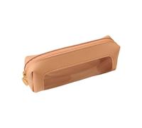 YOUNAFEN Trousse à crayons multifonction en polyuréthane transparent résistant à l'eau avec fermeture éclair pour le personnel de bureau