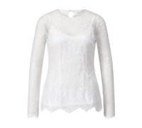 Young Couture by Barbara Schwarzer - Peplum Lace Top - Femme - Blouses et Chemises - Blanc - Taille: 36 FR