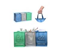 YOUNG DA Sacs poubelle de recyclage réutilisables pour la maison, le jardin, la cuisine, organisateur de tri des déchets recyclables, compartiment étanche (3 pièces)