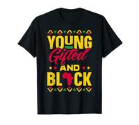 Young Gifted & Black African Pride T-shirt Noir T-Shirt