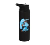 Young Justice Splatter Art Aqualad Logo Stainless Steel Insulated Water Bottle