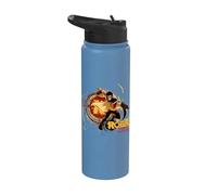 Young Justice Splatter Art Robin With Logo Stainless Steel Insulated Water Bottle