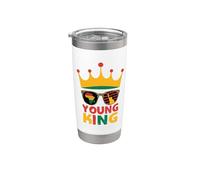 Young King African American Black History Juneteenth Gobelet isotherme en acier inoxydable double paroi