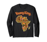 Young King Carte Africaine Motif Culture tribale Femme Homme Manche Longue