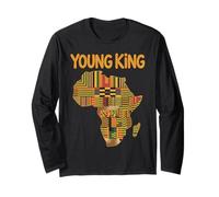Young King Carte Africaine Motif Culture tribale Femme Homme Manche Longue