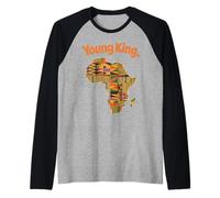 Young King Carte Africaine Motif Culture tribale Femme Homme Manche Raglan