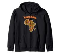 Young King Carte Africaine Motif Culture tribale Femme Homme Sweat à Capuche