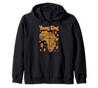 Young King Carte Africaine Motif Culture tribale Femme Homme Sweat à Capuche