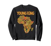 Young King Carte Africaine Motif Culture tribale Femme Homme Sweatshirt