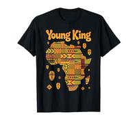 Young King Carte Africaine Motif Culture tribale Femme Homme T-Shirt