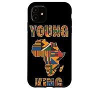 Young King Carte Afrique Kente Motif Fierté Afro Jeunesse Coque pour iPhone 11