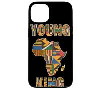 Young King Carte Afrique Kente Motif Fierté Afro Jeunesse Coque pour iPhone 13