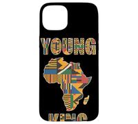 Young King Carte Afrique Kente Motif Fierté Afro Jeunesse Coque pour iPhone 15 Plus