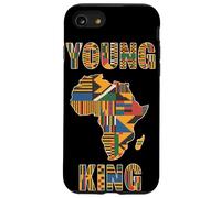 Young King Carte Afrique Kente Motif Fierté Afro Jeunesse Coque pour iPhone SE (2020) / 7/8