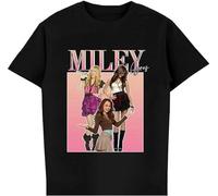 Young Miley Cirus Vintage 90s Style Tee Hannah Montana Fan Tee 2000s TV Show Tee Black S