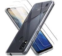 Young & Ming Compatible pour Coque ZTE Blade A51 + Verre Trempé[3 pièces], Silicone TPU Absorption de Choc et Anti-Scratch Housse Coque pour ZTE Blade A51