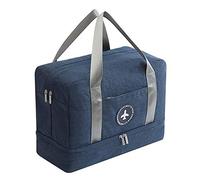 Young & Ming Sac de Sport Unisexe avec Compartiment à Chaussures, Sac à Main 20L, Imperméable Sacs de Voyage de Grande capacité Portable Sac Gym Fitness-Bleu Marine