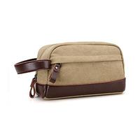 Young & Ming Trousse,Sac de Toilette en Toile Cuir Trousse maquillage Trousse de voyage Pour Homme Femme